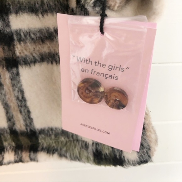 Avec Les Filles Plaid Shacket Button Down Shirt Jacket - Picture 7 of 7